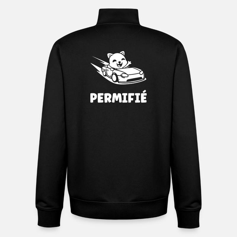 Führerschein-Humor - Unisex Organic Zip Sweatshirt von Stanley/Stella - Schwarz