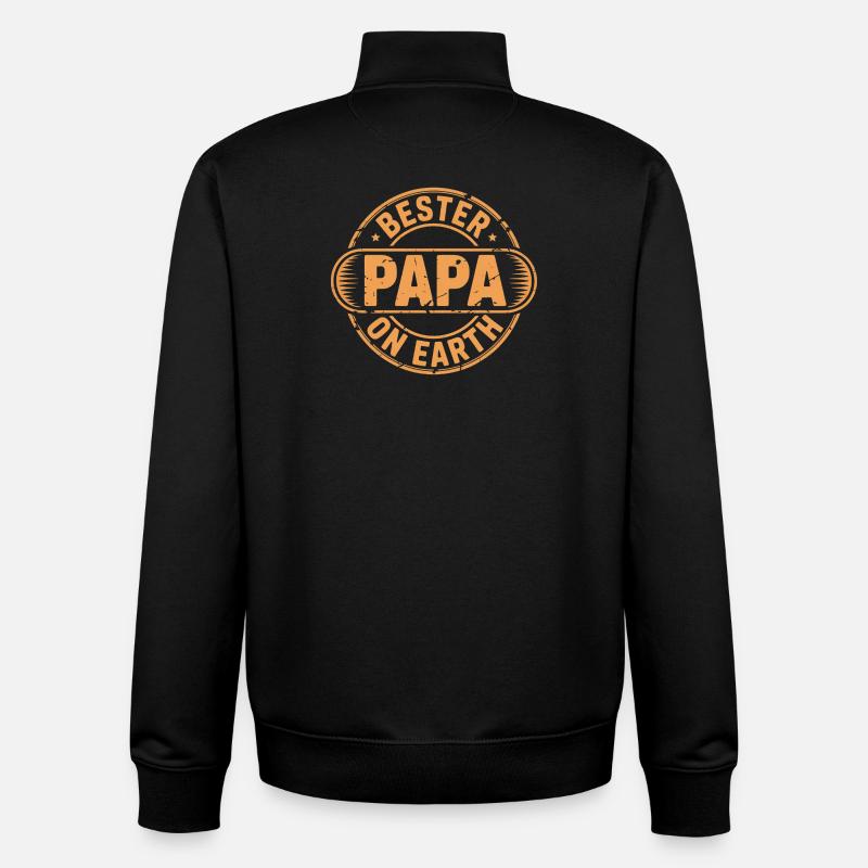 Bester Papa - Unisex Organic Zip Sweatshirt von Stanley/Stella - Schwarz