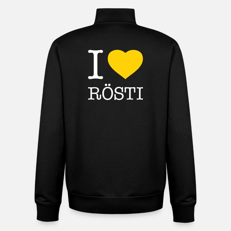 J’adore Rösti - Sweat zippé unisexe en coton bio Stanley/Stella - noir