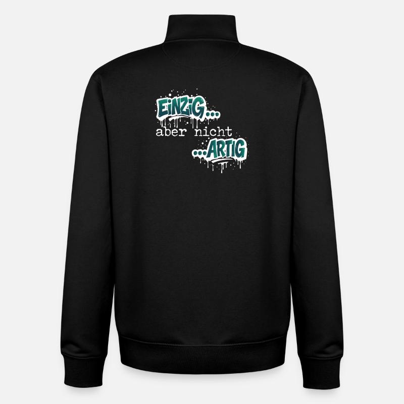 Einzig aber nicht ARTIG - Unisex Organic Zip Sweatshirt von Stanley/Stella - Schwarz