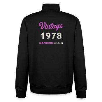 Vintage 1978 – Année de naissance rétro du Dancing Club - Sweat zippé unisexe en coton bio Stanley/Stella - noir - Dos - AI Model Male 185 light (185cm)