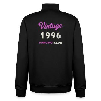Vintage 1996 – Année de naissance rétro du Dancing Club - Sweat zippé unisexe en coton bio Stanley/Stella - noir - Dos - AI Model Male 185 light (185cm)