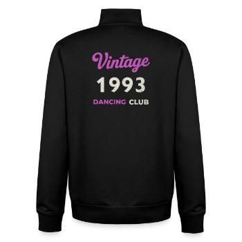 Vintage 1993 – Année de naissance rétro du Dancing Club - Sweat zippé unisexe en coton bio Stanley/Stella - noir - Dos - AI Model Male 185 light (185cm)
