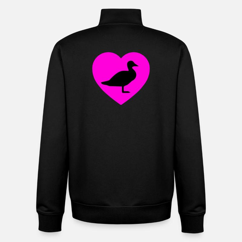 Canard - Sweat zippé unisexe en coton bio Stanley/Stella - noir