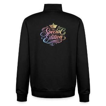 Édition spéciale colorée - Sweat zippé unisexe en coton bio Stanley/Stella - noir - Dos - AI Model Male 185 light (185cm)