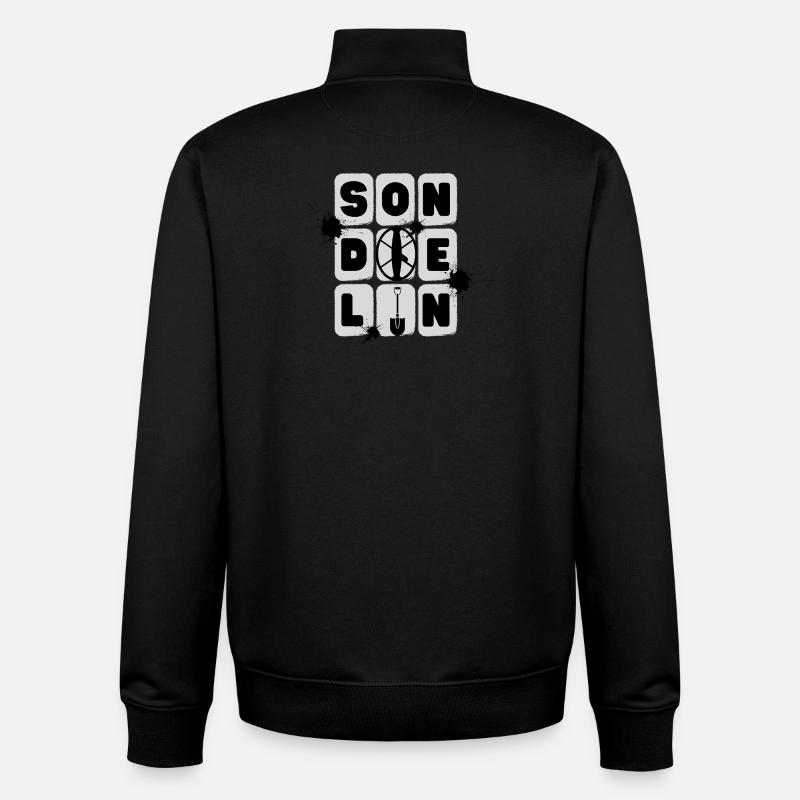 Sondeln Schatzsuche - Unisex Organic Zip Sweatshirt von Stanley/Stella - Schwarz