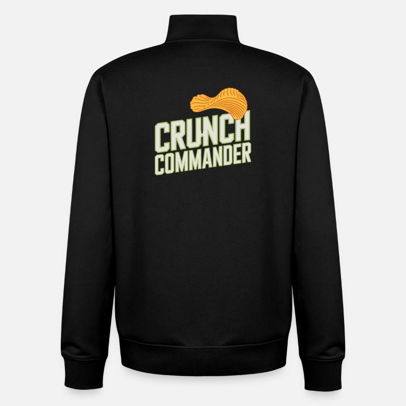  Crunch Commander Knabber Chips Fan Snack - Unisex Organic Zip Sweatshirt von Stanley/Stella - Schwarz