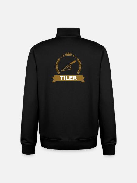 Tiler – pro tile laying precision trade - Unisex Organic Zip Sweatshirt by Stanley/Stella - black