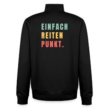 Easy riding point. - Unisex Organic Zip Sweatshirt by Stanley/Stella - black - Back - AI Model Male 185 light (185cm)