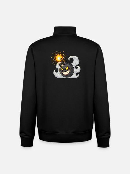 Angry Cartoon Bombshell - Unisex Organic Zip Sweatshirt by Stanley/Stella - black