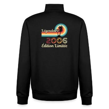 Legendary 2006, limitierte Ausgabe - Unisex Organic Zip Sweatshirt von Stanley/Stella - Schwarz - Hinten - AI Model Male 185 light (185cm)