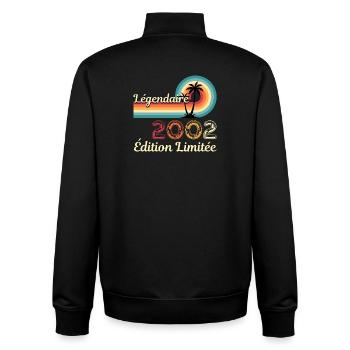 Legendary 2002, limitierte Ausgabe - Unisex Organic Zip Sweatshirt von Stanley/Stella - Schwarz - Hinten - AI Model Male 185 light (185cm)
