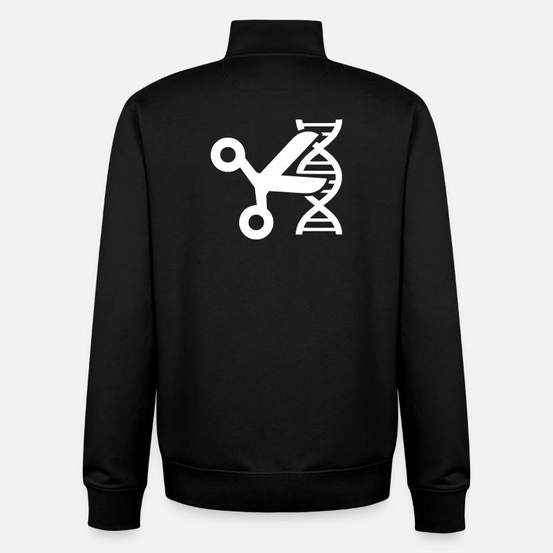 Génétique des ciseaux ADN CRISPR - Sweat zippé unisexe en coton bio Stanley/Stella - noir