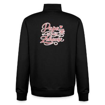 Daddy Is My Home Gift Love - Unisex Organic Zip Sweatshirt by Stanley/Stella - black - Back - AI Model Male 185 light (185cm)