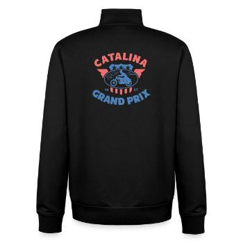 Catalina Grand Prix Vintage Motorcycle - Unisex Organic Zip Sweatshirt by Stanley/Stella - black - Back - AI Model Male 185 light (185cm)