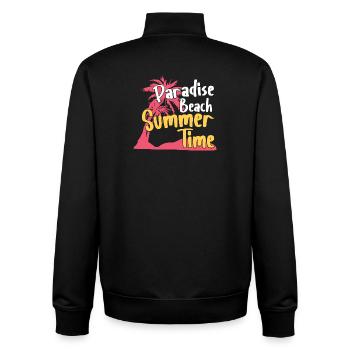 Paradise Beach Summer Time Retro Design - Unisex Organic Zip Sweatshirt von Stanley/Stella - Schwarz - Hinten - AI Model Male 185 light (185cm)