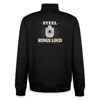 Cowboy action shooter. Cowboy action shooter - Unisex Organic Zip Sweatshirt by Stanley/Stella - black - Back - AI Model Male 185 light (185cm)