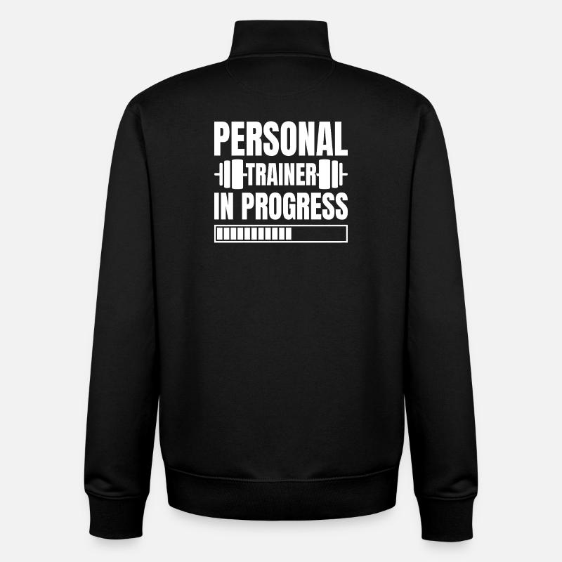 Powerlifting Bodybuilder Personal Trainer Progress - Unisex Organic Zip Sweatshirt von Stanley/Stella - Schwarz