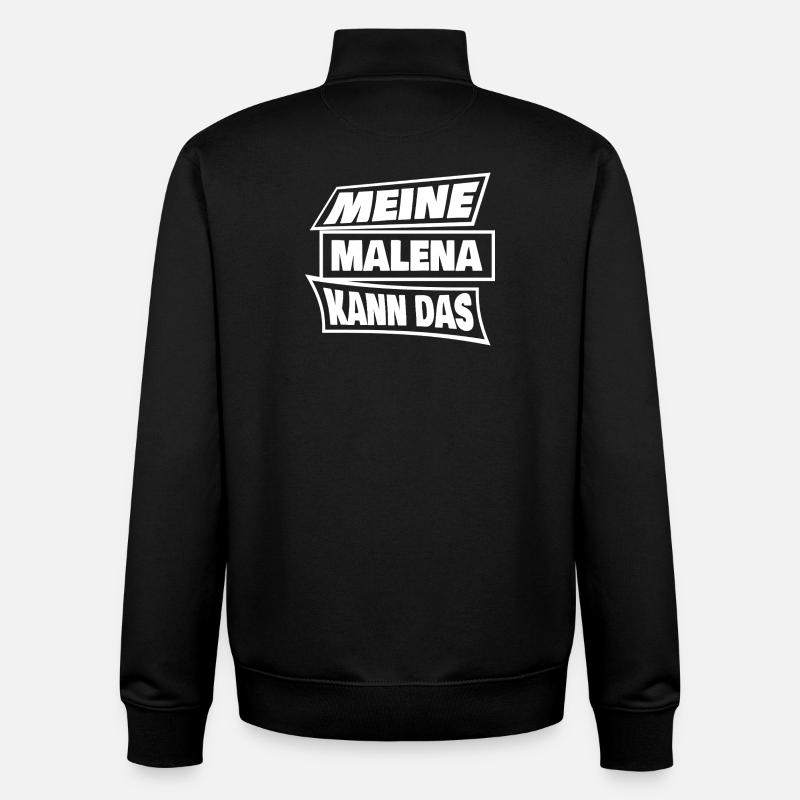 Malena als Sprueche - Unisex Organic Zip Sweatshirt von Stanley/Stella - Schwarz