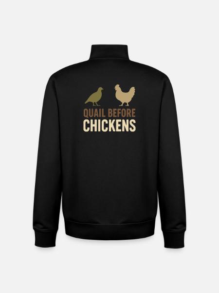 Quail Keeper Quail Farmer Backyard Quail - Unisex Organic Zip Sweatshirt by Stanley/Stella - black