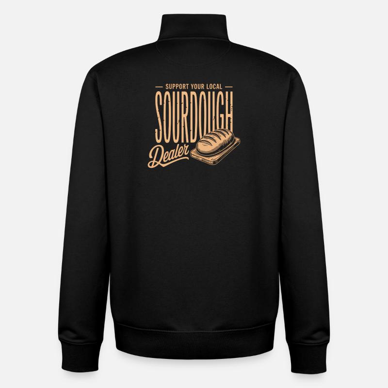 Soutenez un marchand local de levain - Sweat zippé unisexe en coton bio Stanley/Stella - noir