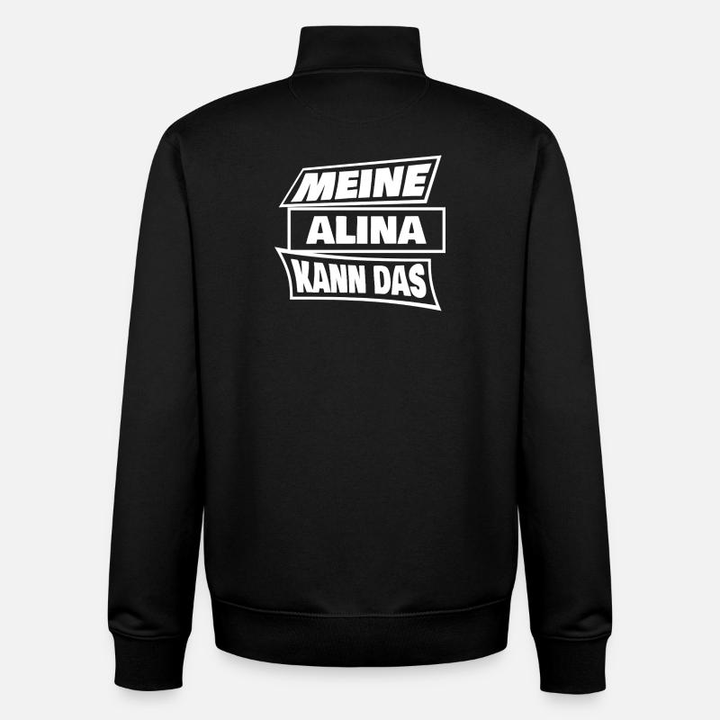 Alina als Sprueche - Unisex Organic Zip Sweatshirt von Stanley/Stella - Schwarz