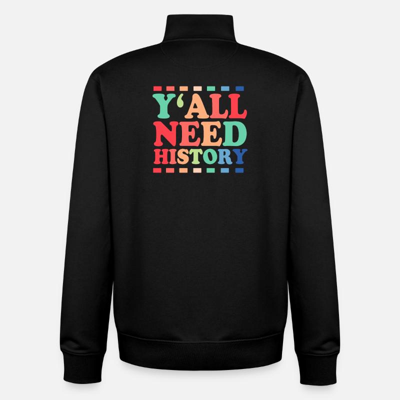 History Historian Historical - Unisex Organic Zip Sweatshirt by Stanley/Stella - black