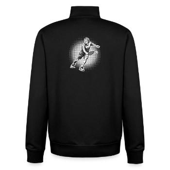 Pickleball Gift Idea for Pickleball Athlete Fans - Unisex Organic Zip Sweatshirt by Stanley/Stella - black - Back - AI Model Male 185 light (185cm)
