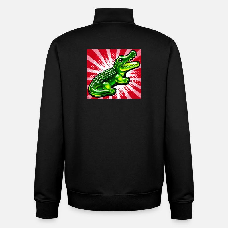 Krokodil - Unisex Organic Zip Sweatshirt von Stanley/Stella - Schwarz