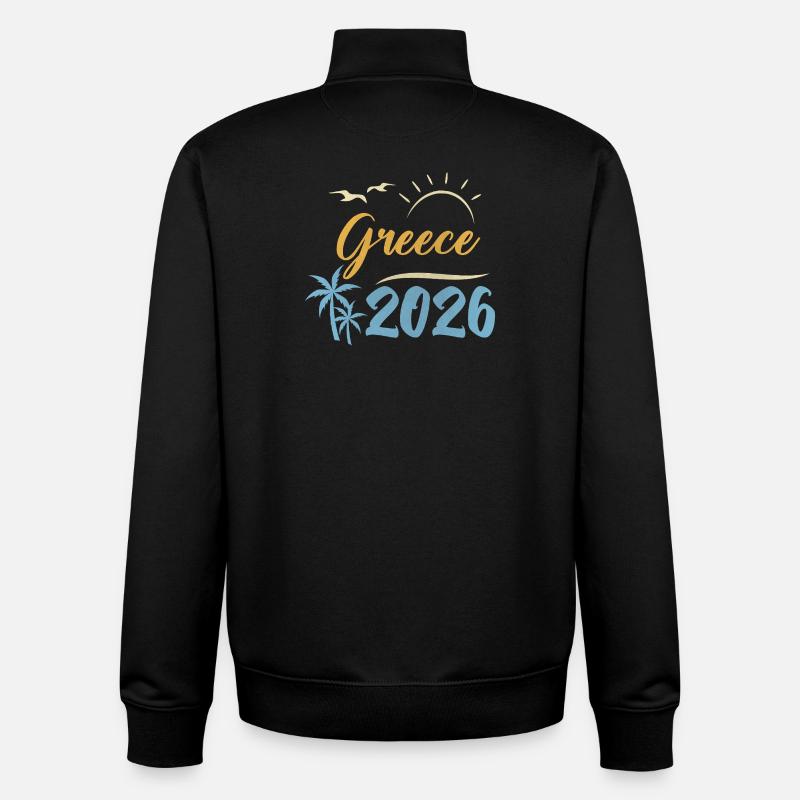 Grèce 2026 - Sweat zippé unisexe en coton bio Stanley/Stella - noir