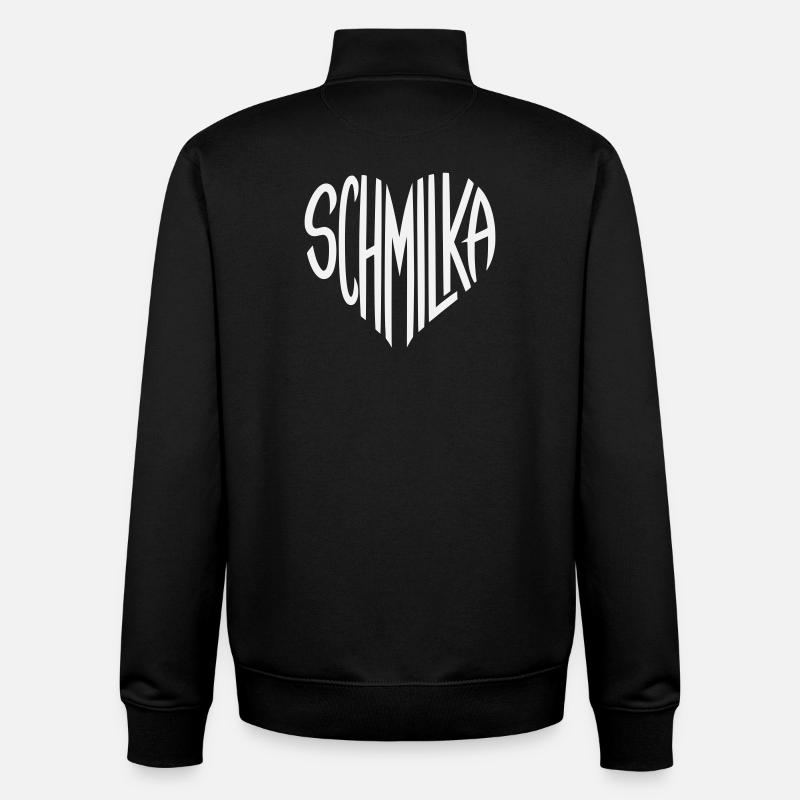 Schmilka Heart Font Logo - Unisex Organic Zip Sweatshirt by Stanley/Stella - black