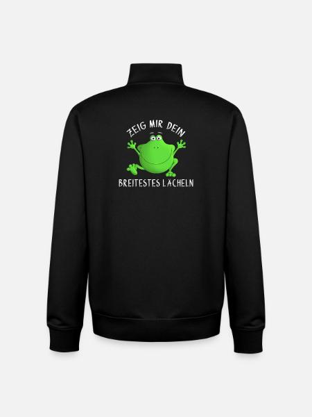 Laugh - smirk - smile - Unisex Organic Zip Sweatshirt by Stanley/Stella - black