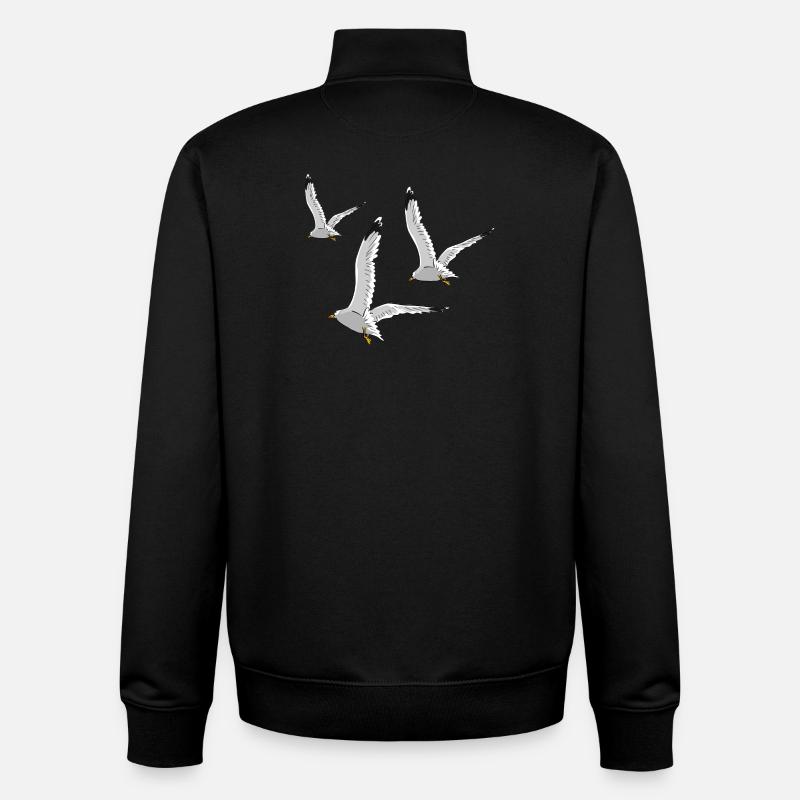 moewen - Sweat zippé unisexe en coton bio Stanley/Stella - noir
