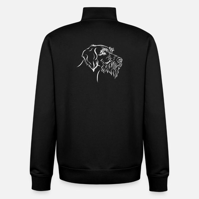 Portrait Deutsch Drahthaar - Unisex Organic Zip Sweatshirt von Stanley/Stella - Schwarz