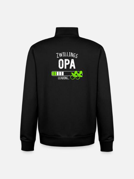 Zwillingsopa Loading Opa Großvater Zwillinge - Unisex Organic Zip Sweatshirt von Stanley/Stella - Schwarz