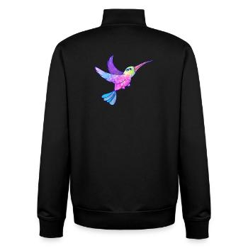 Kolibri Vogel niedliche Tiere - Unisex Organic Zip Sweatshirt von Stanley/Stella - Schwarz - Hinten - AI Model Male 185 light (185cm)