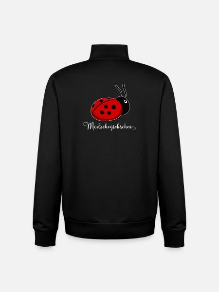 Modschegiebchen Ladybug Saxon Gift Idea - Unisex Organic Zip Sweatshirt by Stanley/Stella - black