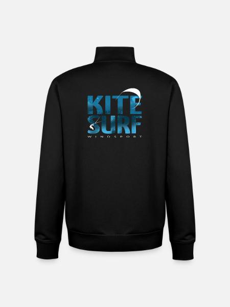 KITESURF 2021 blue - Unisex Organic Zip Sweatshirt by Stanley/Stella - black