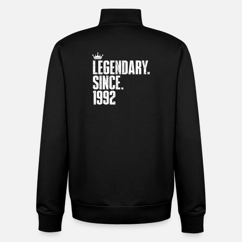Légendaire depuis 1992 - Sweat zippé unisexe en coton bio Stanley/Stella - noir