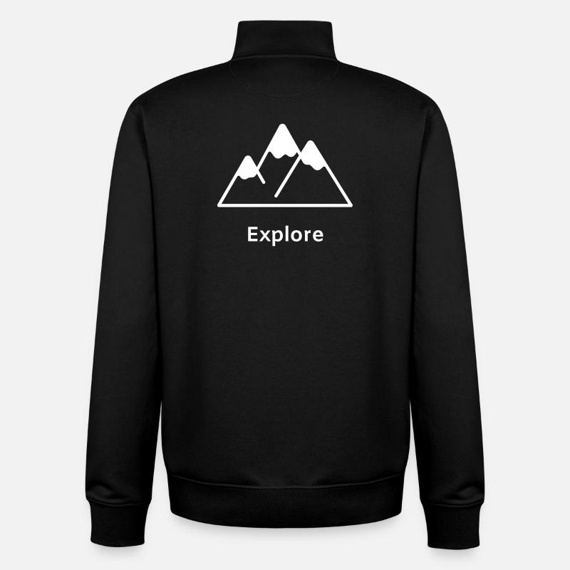 Explore - Sweat zippé unisexe en coton bio Stanley/Stella - noir