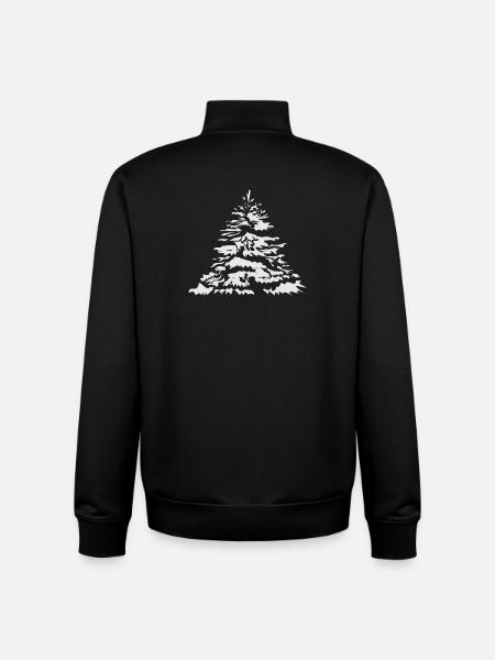 schneebedeckter Christbaum oder Tannenbaum - Unisex Organic Zip Sweatshirt von Stanley/Stella - Schwarz