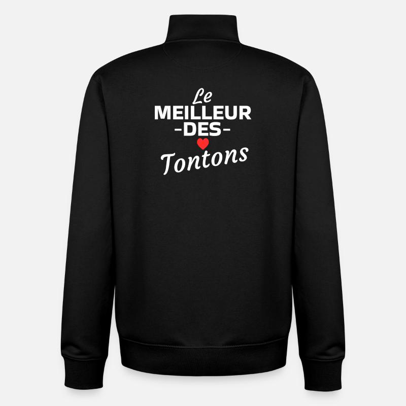 Das Beste vom Onkel - Unisex Organic Zip Sweatshirt von Stanley/Stella - Schwarz