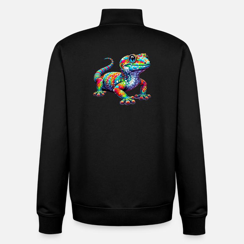 Gecko - Unisex Organic Zip Sweatshirt von Stanley/Stella - Schwarz