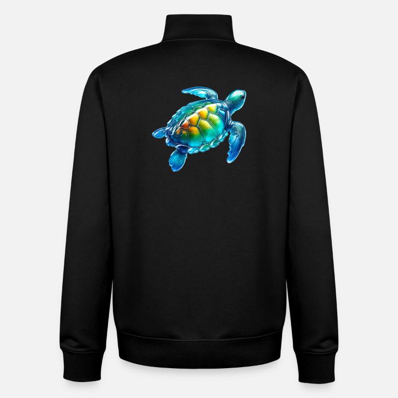 Turtle - Unisex Organic Zip Sweatshirt by Stanley/Stella - black