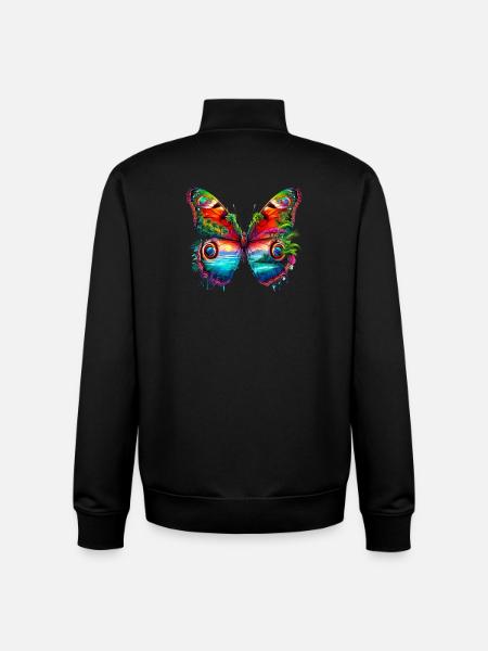 Butterfly - Unisex Organic Zip Sweatshirt by Stanley/Stella - black