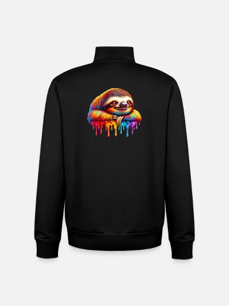 Sloth - Unisex Organic Zip Sweatshirt by Stanley/Stella - black