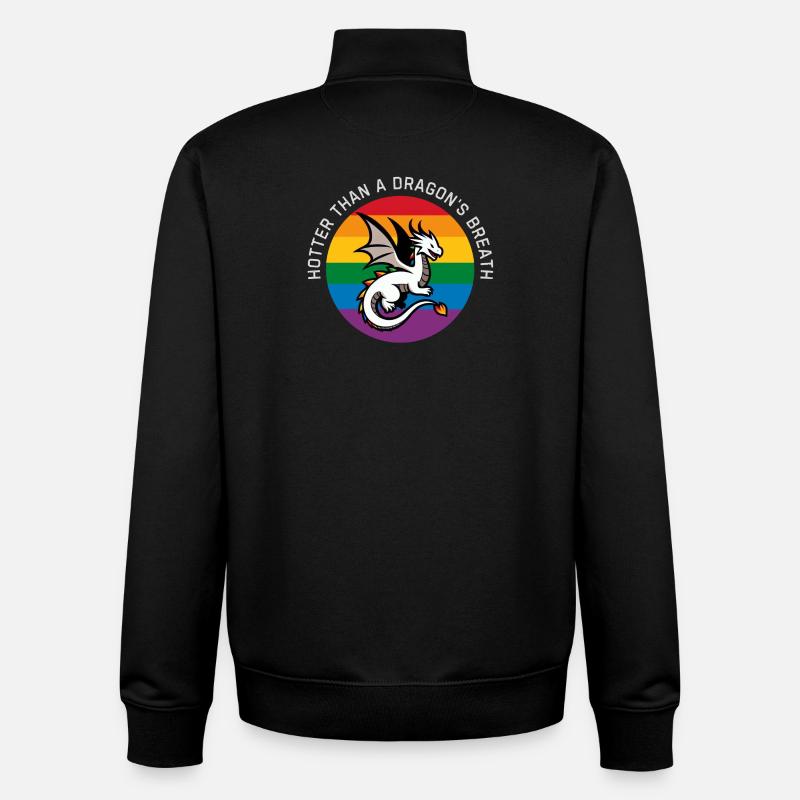 Lgbt-Drache - Unisex Organic Zip Sweatshirt von Stanley/Stella - Schwarz