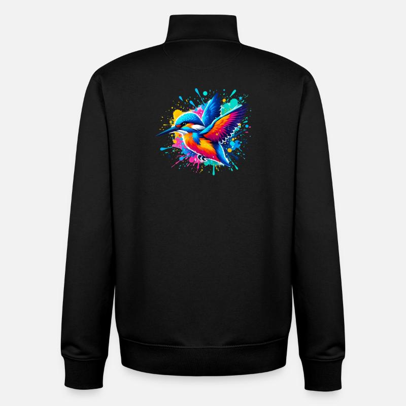 Eisvogel - Unisex Organic Zip Sweatshirt von Stanley/Stella - Schwarz