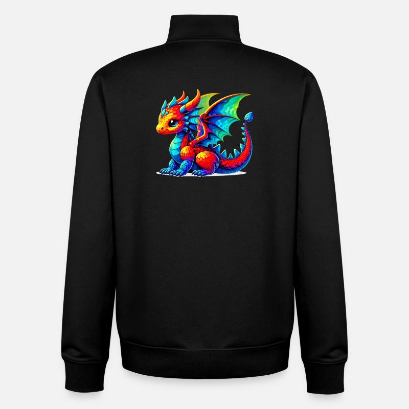 Dragon - Unisex Organic Zip Sweatshirt by Stanley/Stella - black