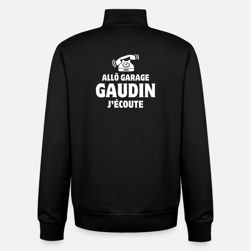 garage, garagiste, chef d'atelier Raymond - Sweat zippé unisexe en coton bio Stanley/Stella - noir